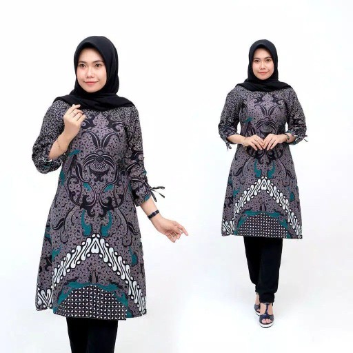 Terlaris Serut Genes Jelita Tunic Navbor Yelbor Whitbor Creambor Tunik Batik Modern Hrb030 Dolbi Dob