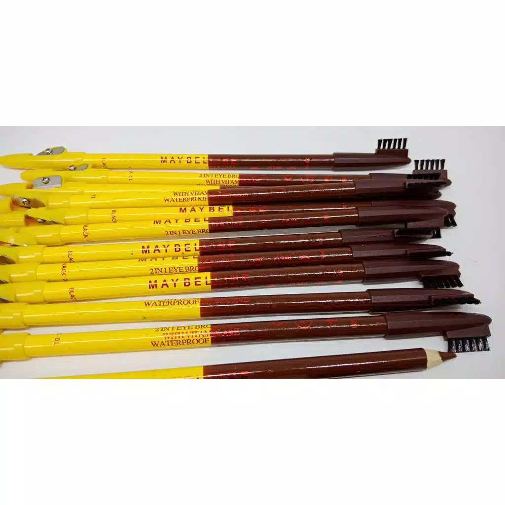 Pensil Alis MAYBELLINE 2 in 1 Coklat Dan Hitam