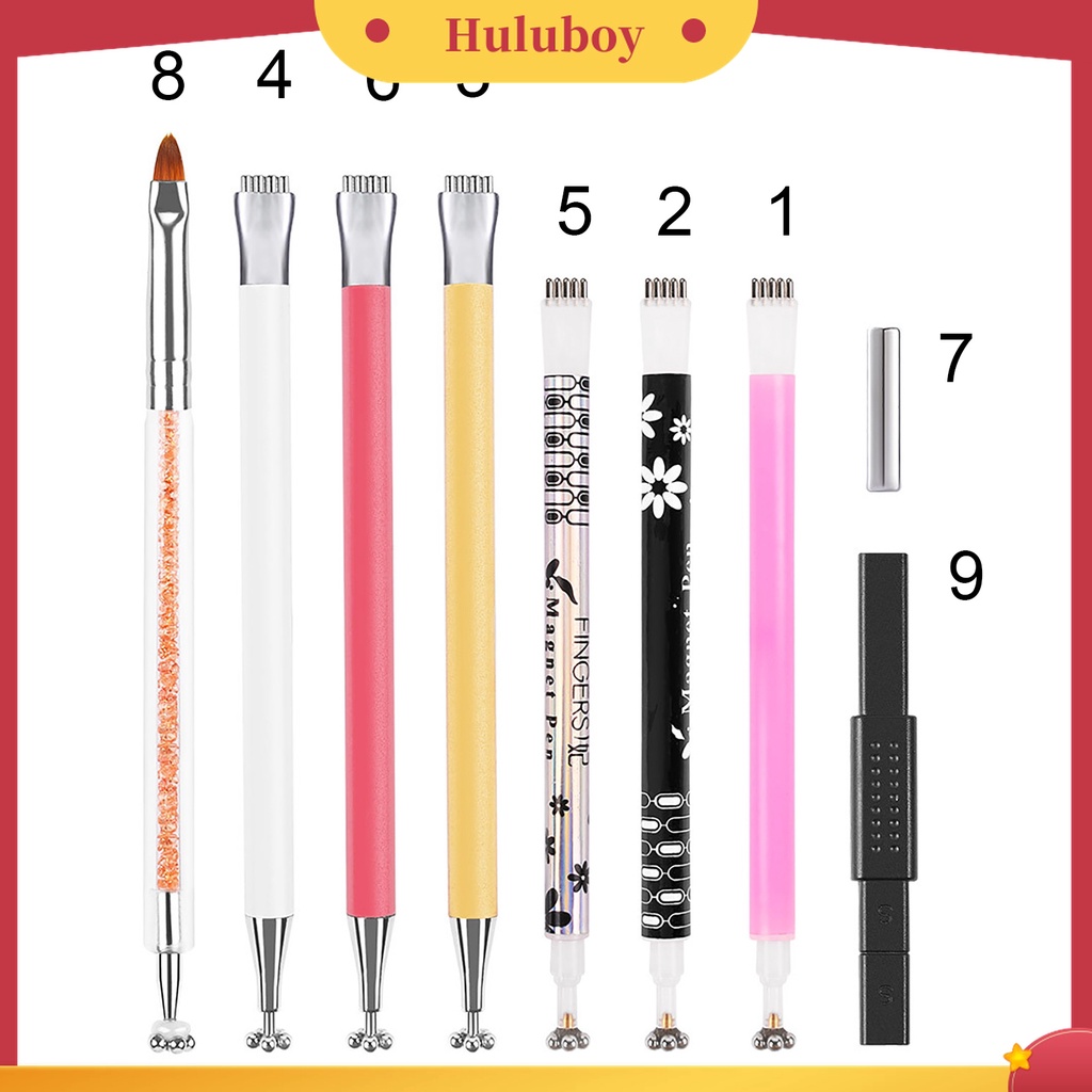 Huluboy Huluboy♡ Pen Magnet Pembuat Efek Cat Eye 3D Bahan Akrilik Untuk Nail Art DIY