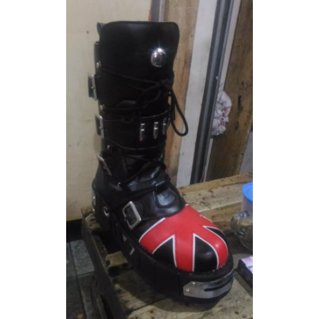 Sepatu Newrock Kulit Viu / Boots Pria new rock homemade 4 Gesper
