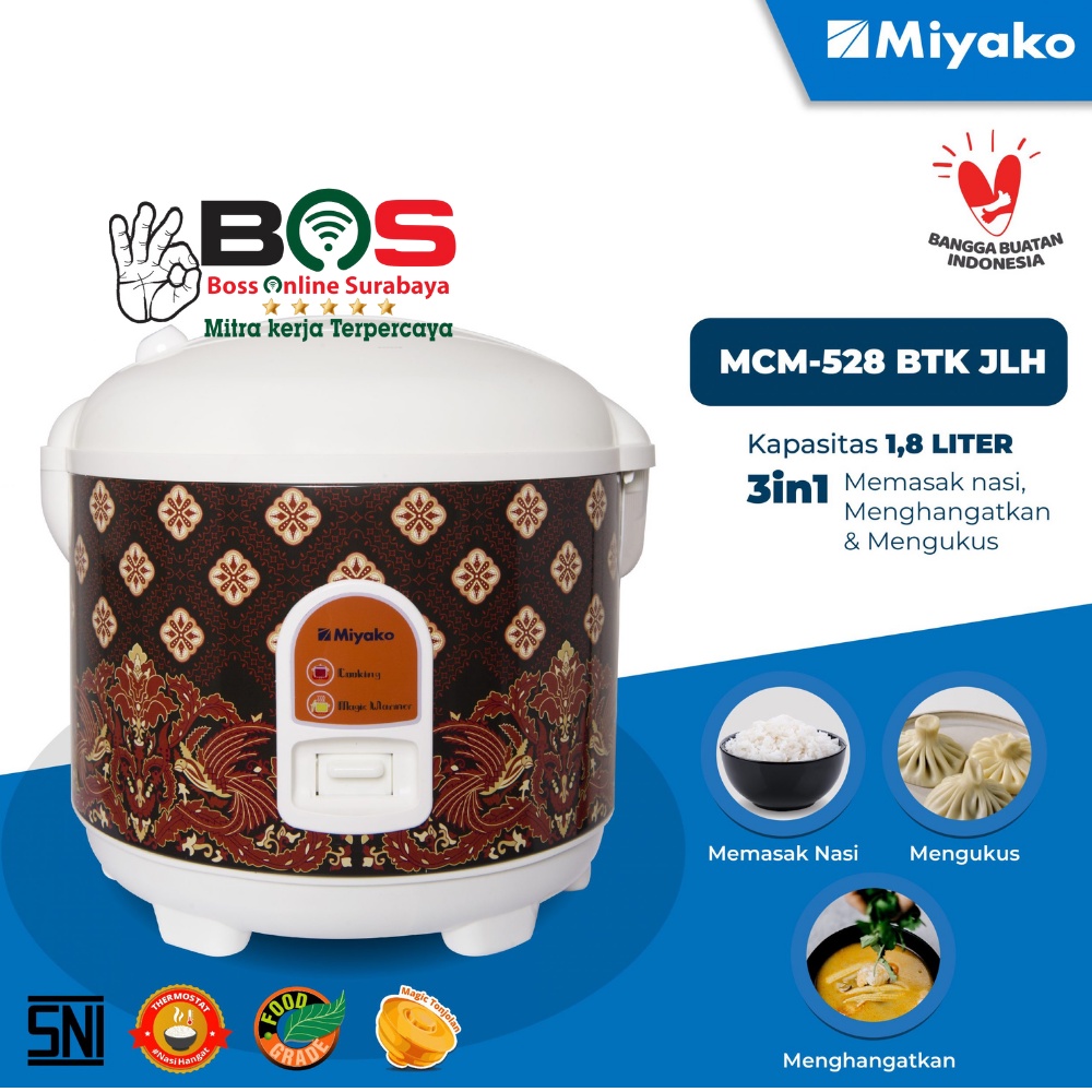 Rice Cooker MIYAKO MCM-528 BTK JLH Magic Com MCM 528 BTK JLH MCM528