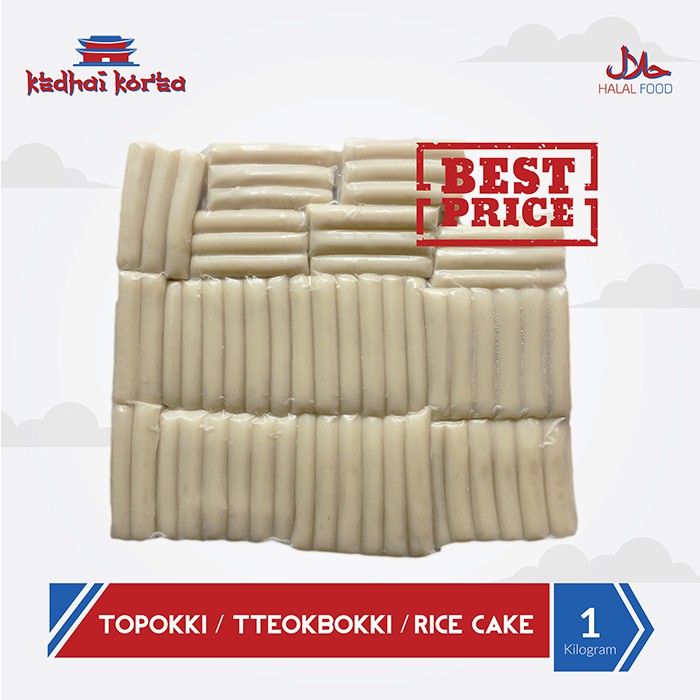 Toppoki Tteokbokki Tteopokki Topokki Ricecake Instan Halal 1000gr 1kg Kedhai Korea