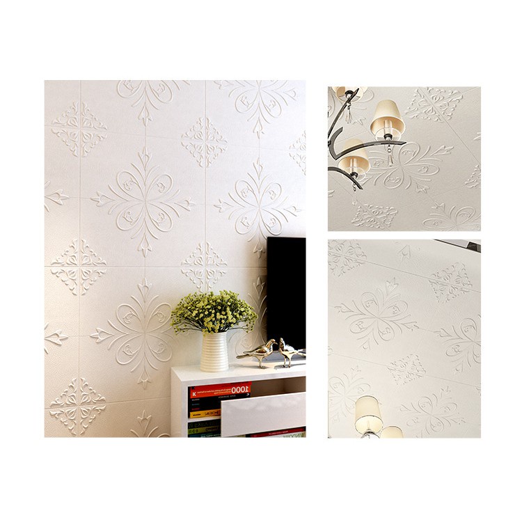 Swopply HL0210 Wallpaper Dinding Motif Bunga 3D Stiker Dinding Plafon Langit Atap Dekorasi Kamar Tidur