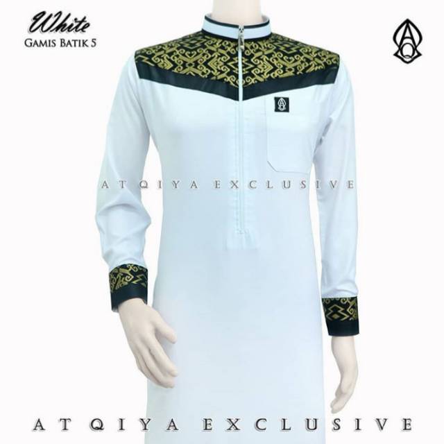 Gamis Atqiya Batik 5/ Jubah laki laki / jubah kekinian / jubah slimfit
