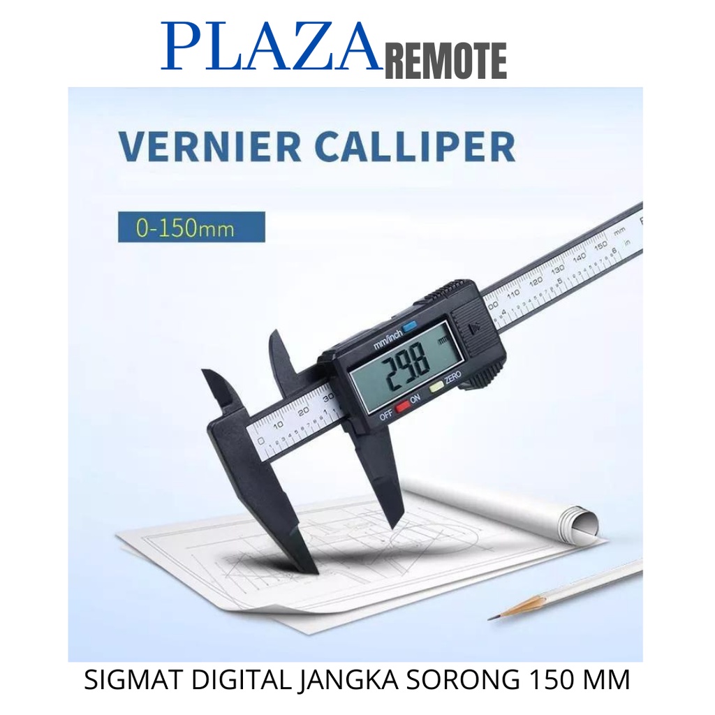 VERNIER CALIPER JANGKA SORONG DIGITAL 0-150MM - 6 inch ALAT JANGKA SORONG SIGMAT MURAH