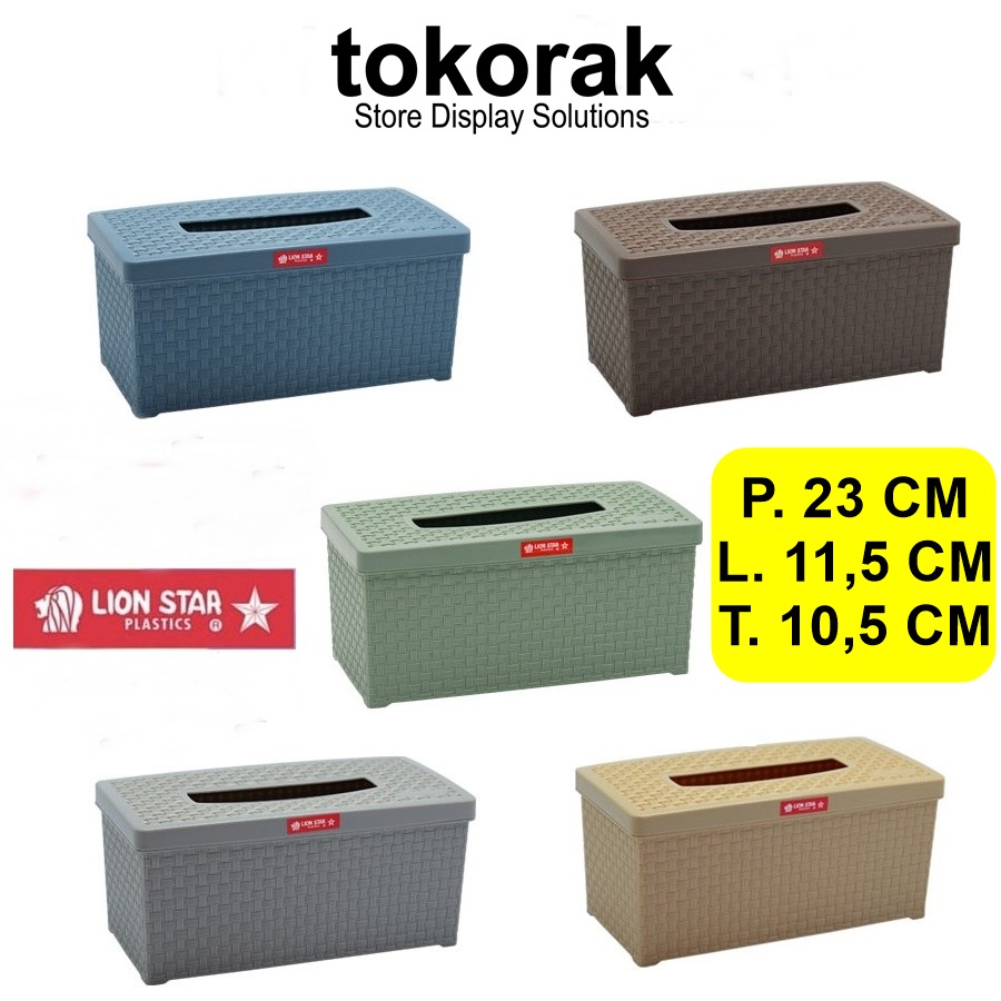 TEMPAT TISSUE UK L - LION STAR KOTAK TISU MOTIF ANYAM - RATO TISSUE