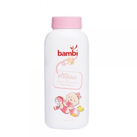 Bambi Baby Powder with Licorice &amp; Chamomile - Milky Powdery 100gr