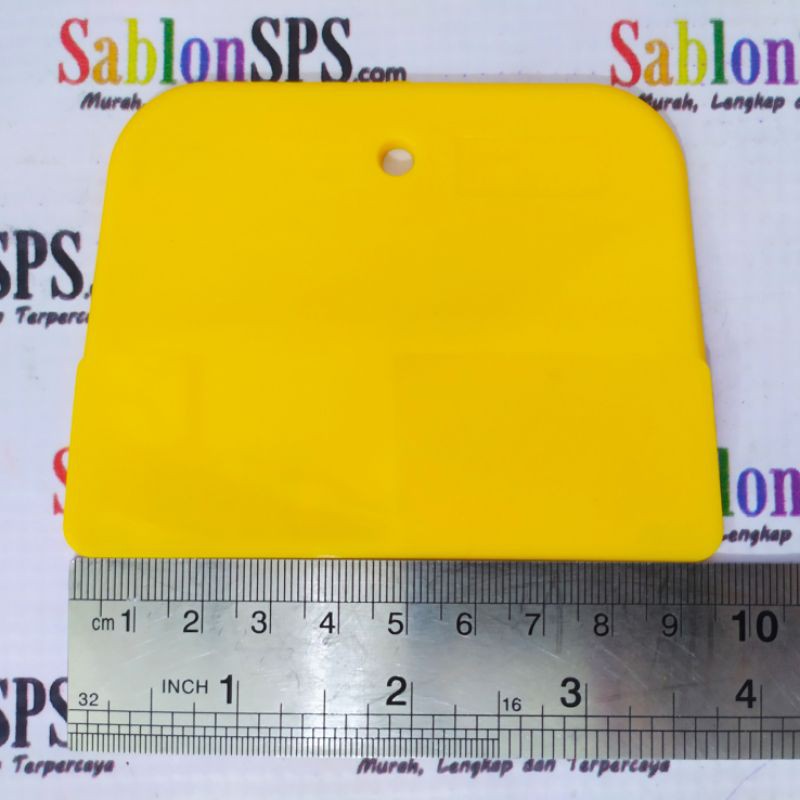 SCRAPPER KECIL KUNING PERSEGI ALAT PASANG STICKER KACA FILM