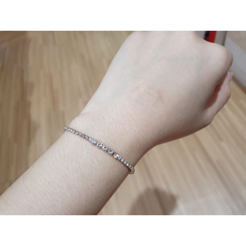 Gelang Titanium asli Premium Quality model serut anti karat Bracelet Stainless Steel T112