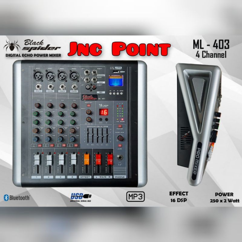 POWER MIXER BLACKSPIDER ML403 900 WATT ORIGINAL black spider ml 403