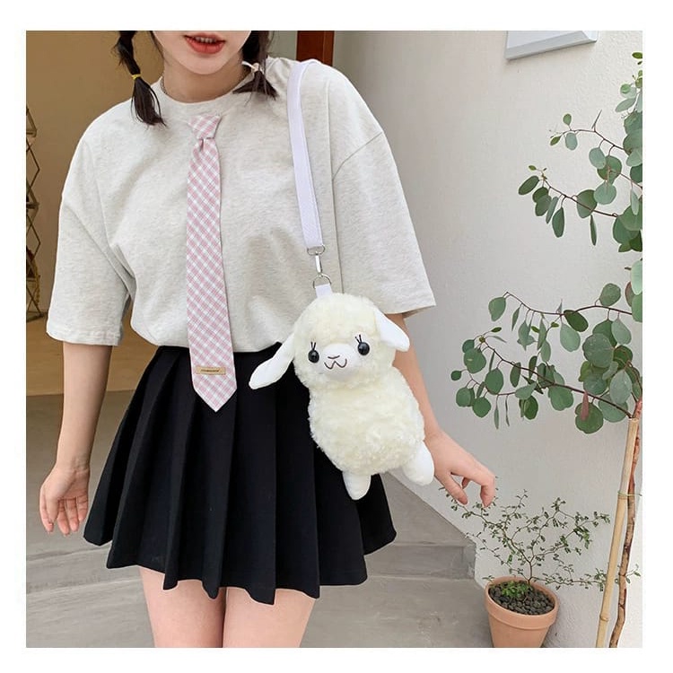 [littlecrab] Tas Domba Kecil Tas Lucu Sheep Cute Slingbag Tas Wanita Unik Gemesh Tas Model Kambing Korean Style