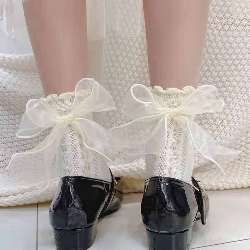 KK-37 kaos kaki lolita pita renda cotton socks katun korea jepang