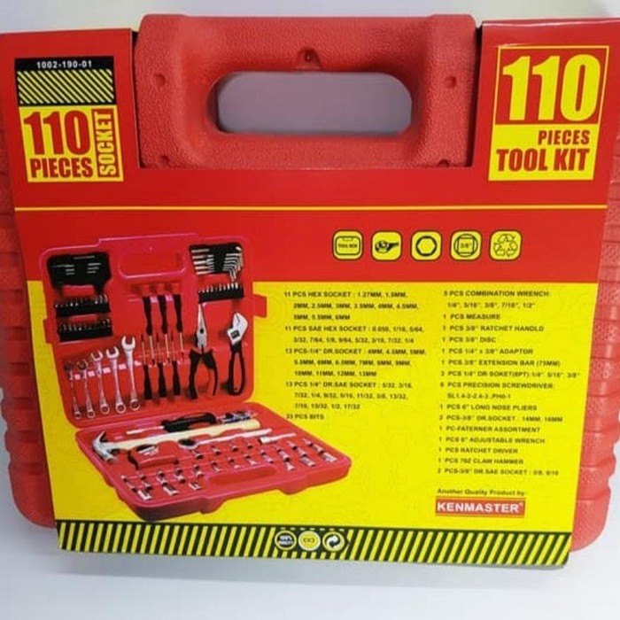 Kenmaster , Kunci , Tool Kit 110 Pcs dan 77 pcs Kunci Sok  , Socket