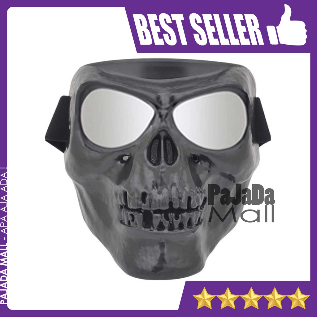 Masker Tengkorak Motor Paintball Airsoft Full Face Skull Goggle Mask