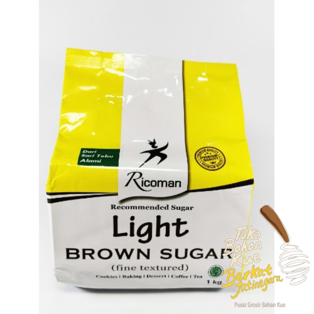 

Ricoman Light Brown Sugar 1kg / gula aren