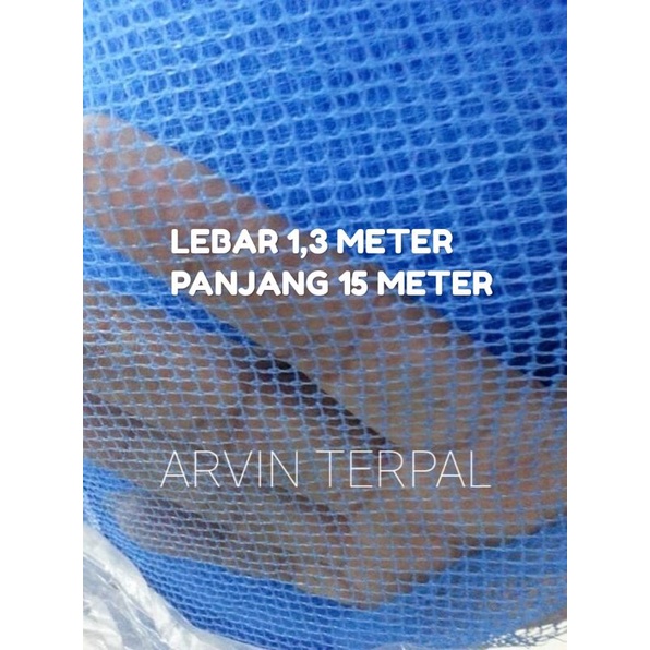 jaring waring biru polynet ukuran 1,3 meter x 15 meter / jaring polynet tanaman
