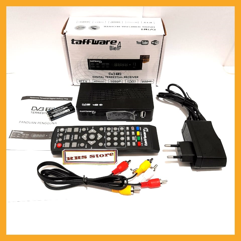 Taffware Bien4 Digital Satellite TV Tuner Box H.264 1080P DVB-T2 TV Box ini dapat menangkap sinyal siaran digital TV Box ini memiliki output HDMI