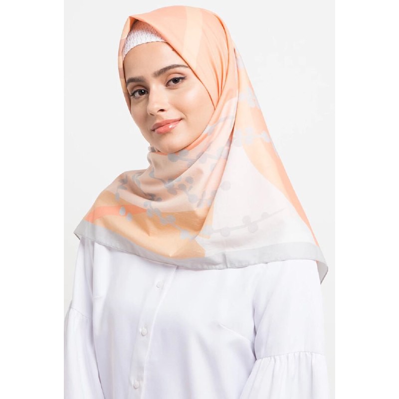 Zayana Organic Moana Hijab Segiempat Voal Print Premium Organik Original