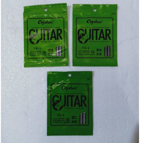 Senar gitar Orphee akustik satuan TX1 TX2 TX3/senar gitar eceran no 123