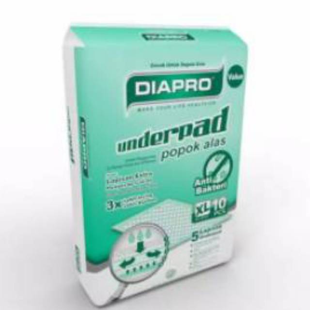 Underpad Diapro XL ISI 10 pcs
