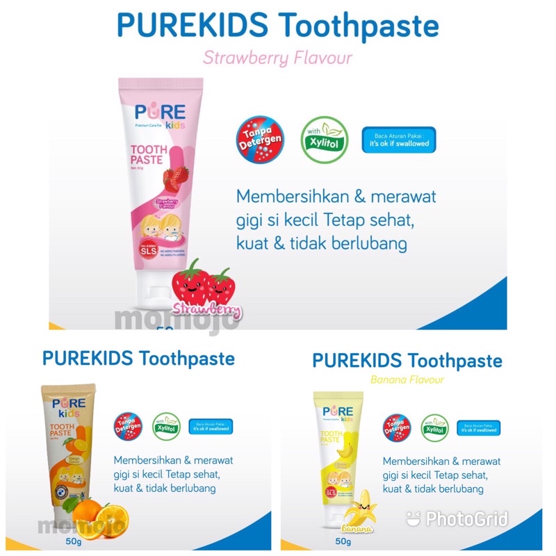 PURE Baby Purebaby &amp; Kids Pasta Gigi Toothpaste / Odol Bayi 50gr