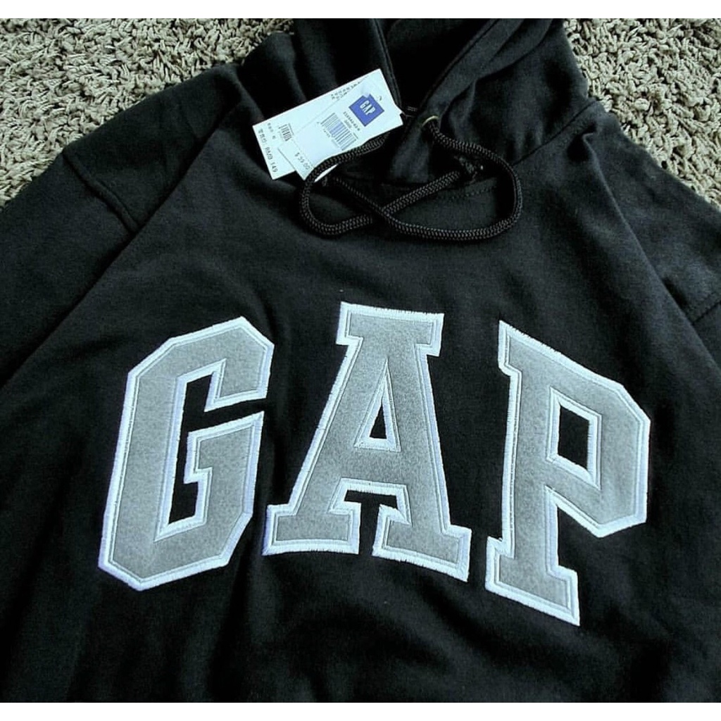 HOODIE GAP FULL BORDIR HITAM JACKET MIRROR ORIGINAL - BANYAK VARIAN WARNA BEST SELLER