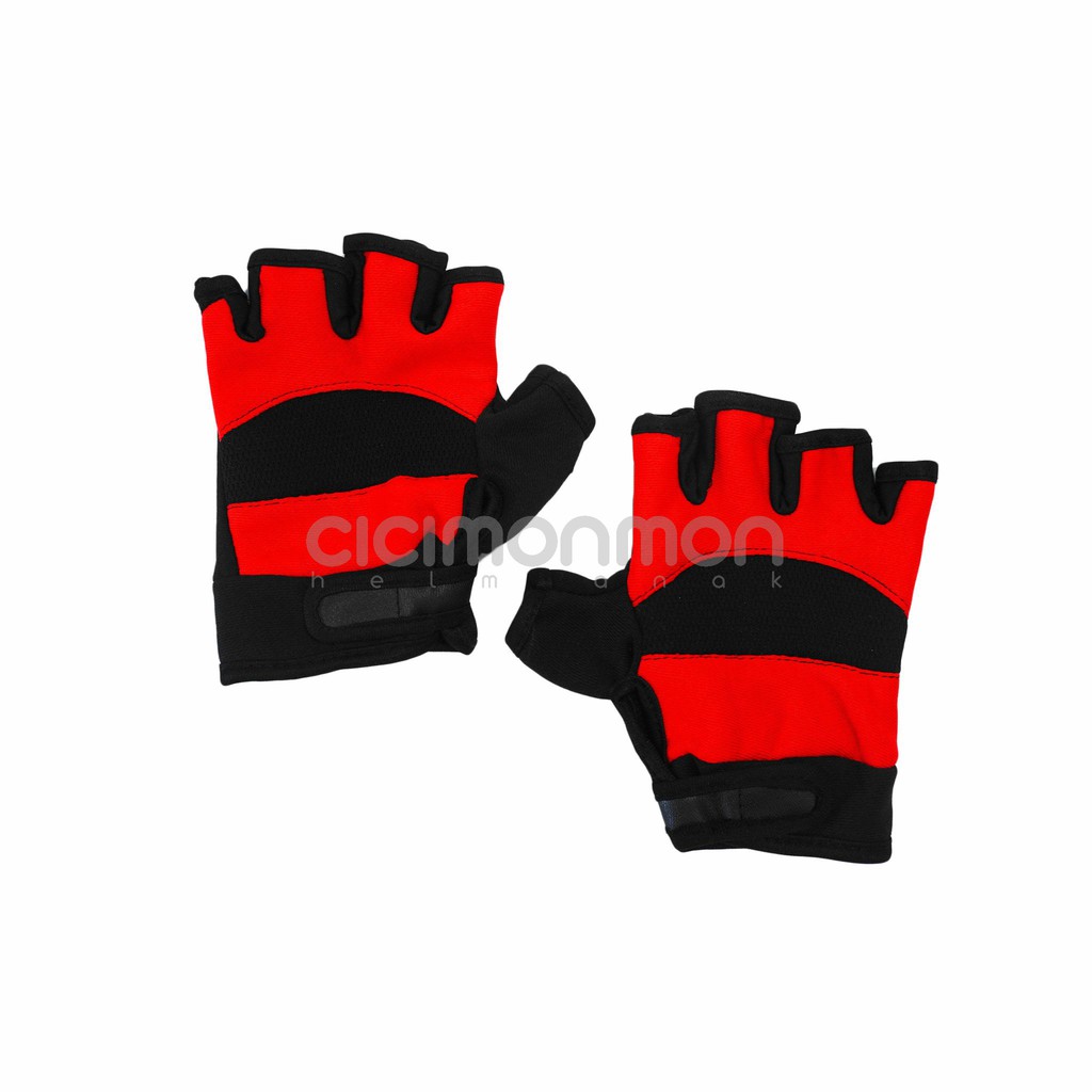 Sarung Tangan Anak Half Finger Sepeda Motor Usia 5-10th