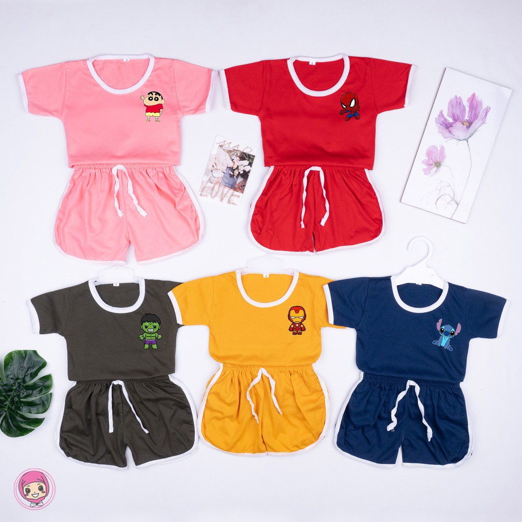 Terbaru SETELAN BAJU PLAYSET KARAKTER CUPA CUPS ANAK / SETELAN ANAK BALITA POLOS