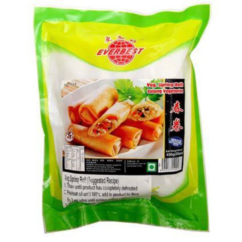 

Everbest Spring Rolls - Vegetarian Roll - Lumpia Vege Chun Cuan 20 pcs