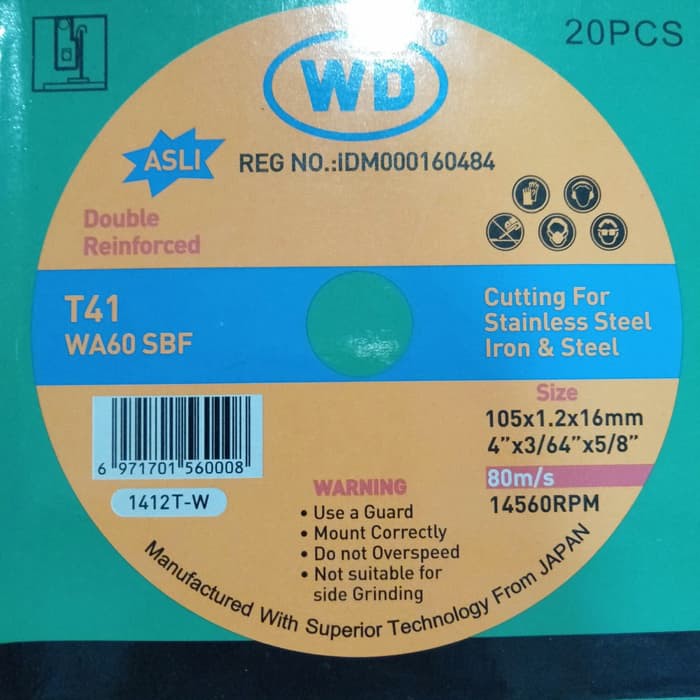 Cutting For Stainless steel WD 4&quot; / amplas susun