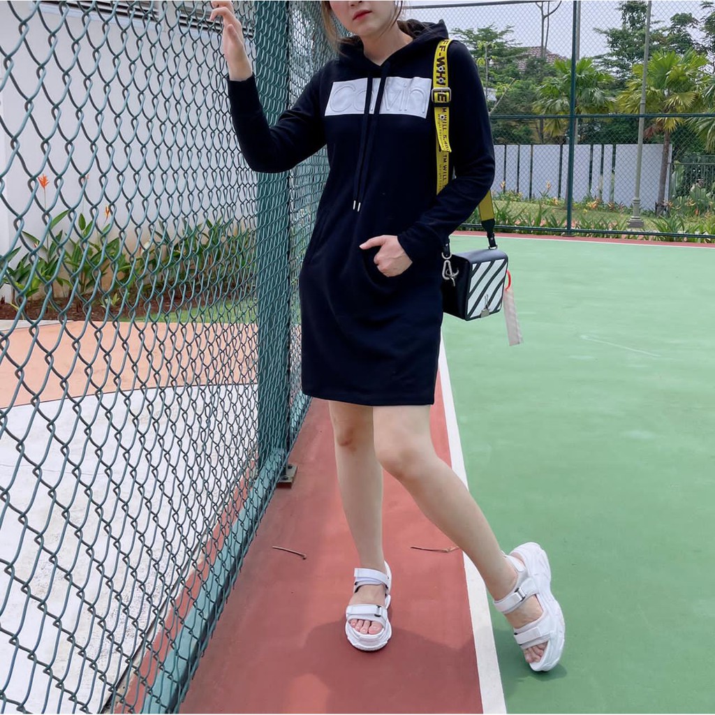 CK black hoodie dress original