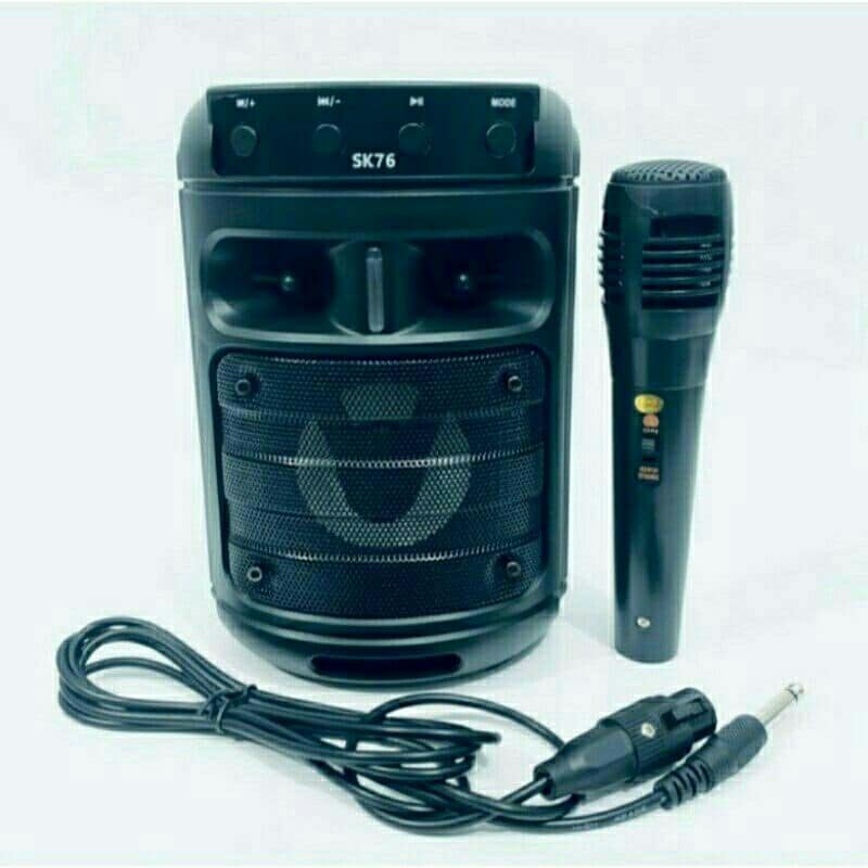 Speaker Buletooth Karaoke SK-76 Bonus Microphone