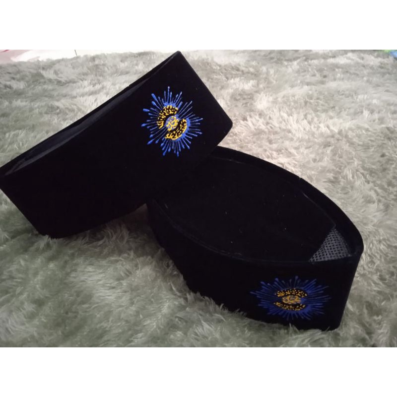 Peci Kopyah Songkok Hitam AC Motif Lukis Logo Muhammadiyah