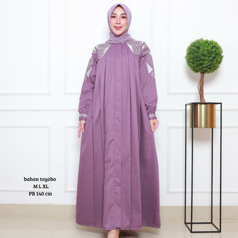 Gamis Ridd Bordir Toyobo Original / Gamis Dewasa Terbaru / Fashion Muslim Terbaru / Gamis Terbaru / 