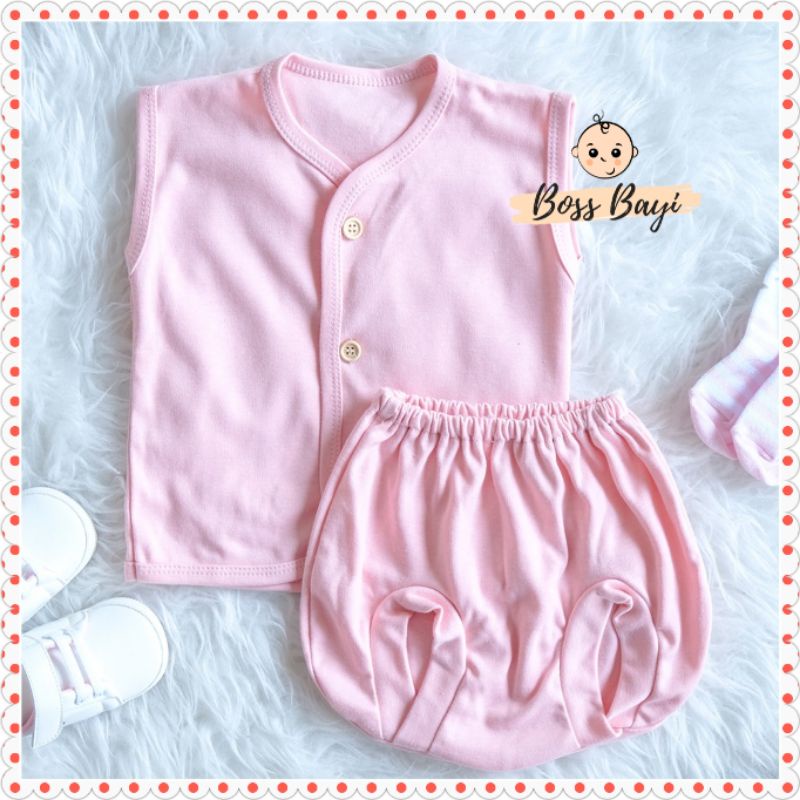 NICE KIDS - Sleeveless Baby Set / Setelan Kutung Kancing Depan + Celana Pop Bayi