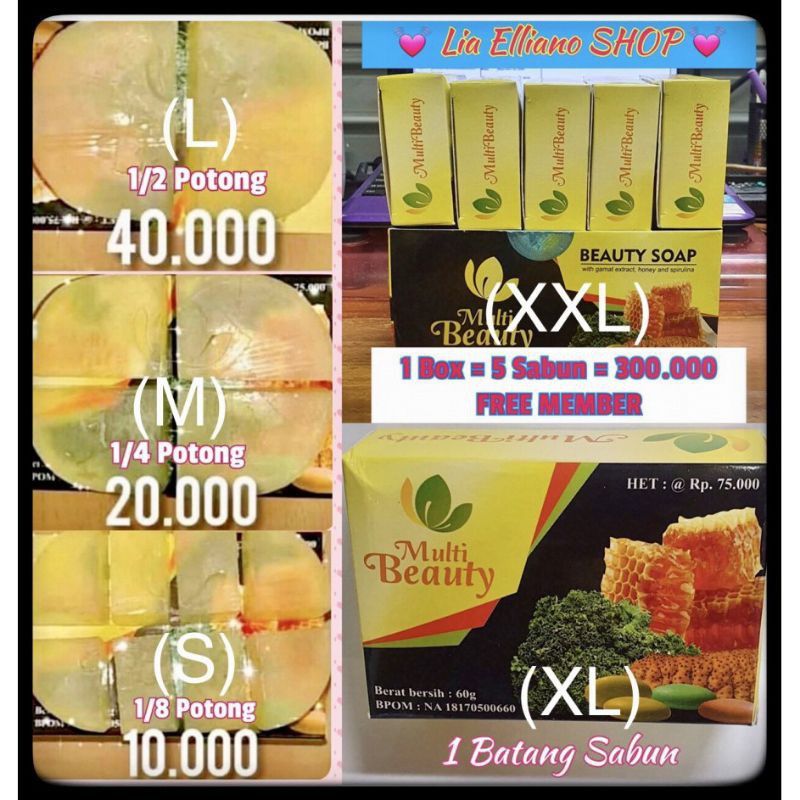 SABUN WAJAH MULTI BEAUTY ECER ORIGINAL MULTI BEAUTY SOAP