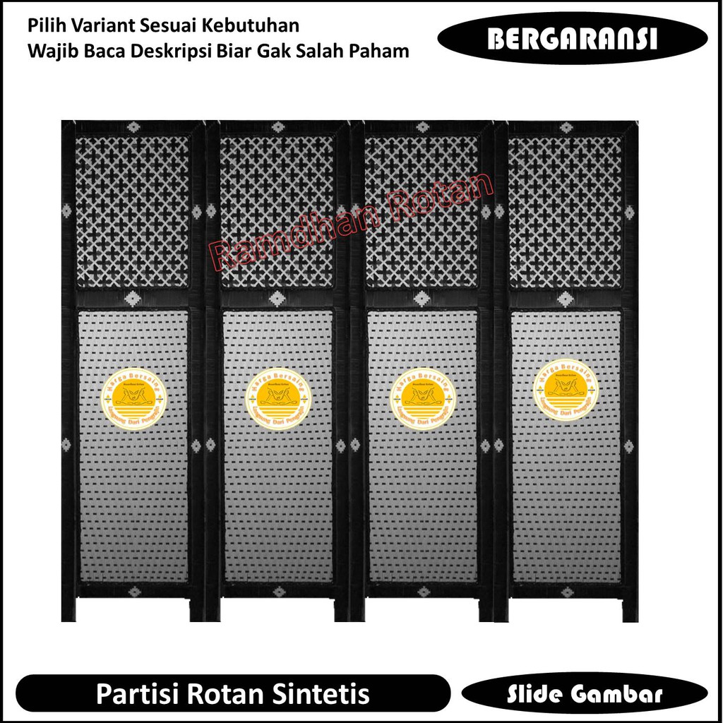 Sketsel Rotan 4 Pintu - Sketsel 4 Pintu Bahan Rotan Sintetis