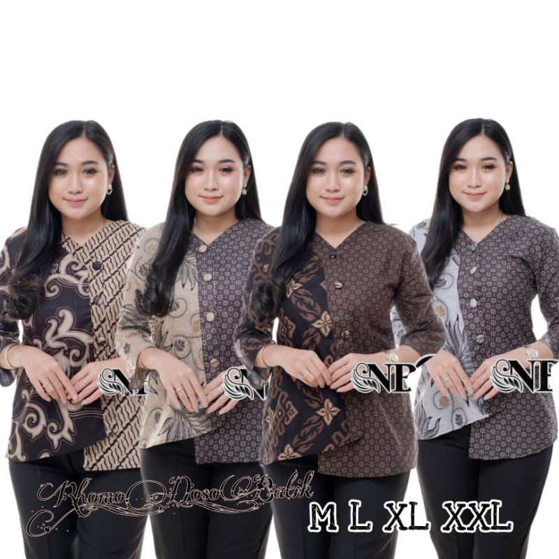 BAJU BATIK WANITA MODERN MONALISA GENES M,L,XL,XXL asli PEKALONGAN