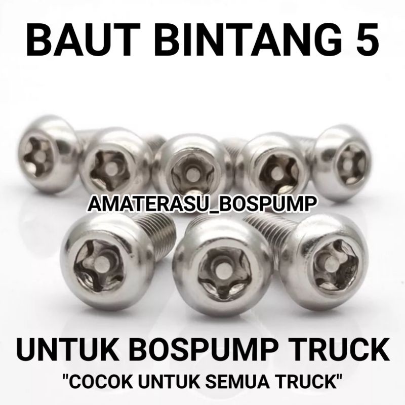 1 PASANG BAUT BINTANG 5 BONUS KUNCI BINTANG 5 T30