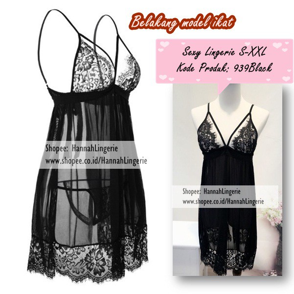 Bigsize M-XXL, Sexy Lingerie KHUSUS SERI, Baju Tidur Seksi Transparan Kado Untuk Istri / 939