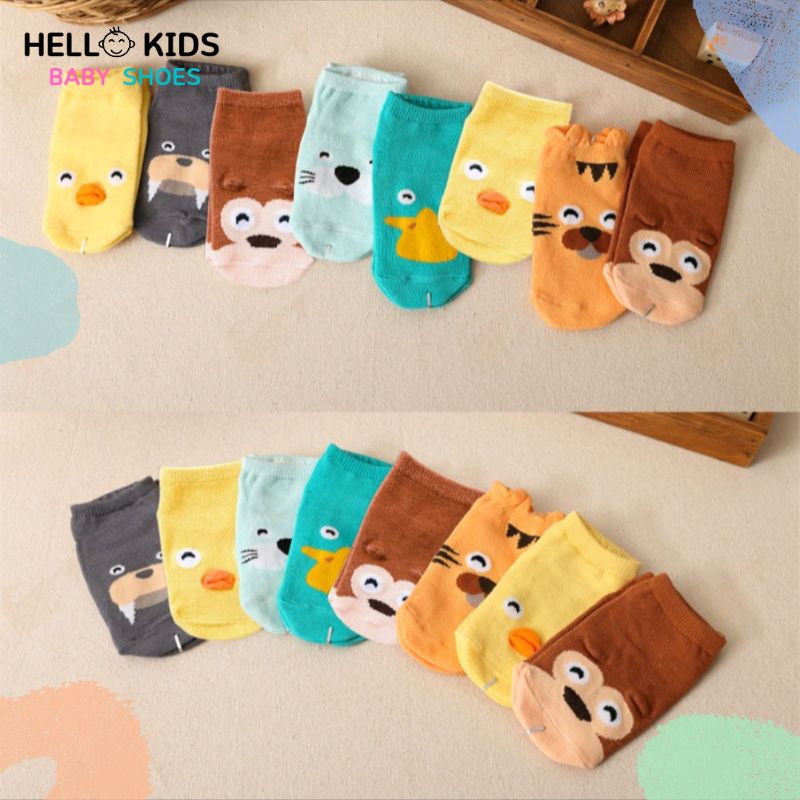 Kaos kaki bayi anak anti slip Kaus Kaki bayi motif hewan Baby Socks