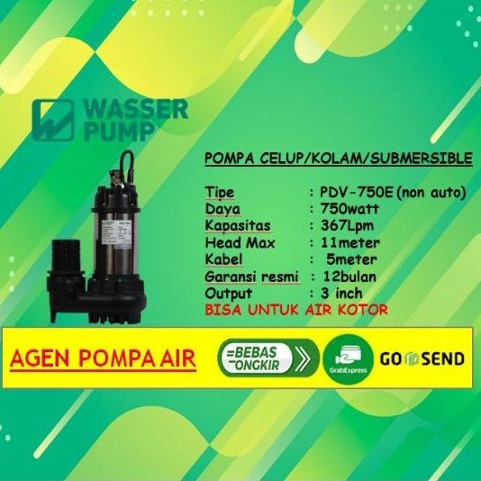Pompa Celup Air Kotor WASSER PDV-750E / Pompa Air Kotor PDV-750E