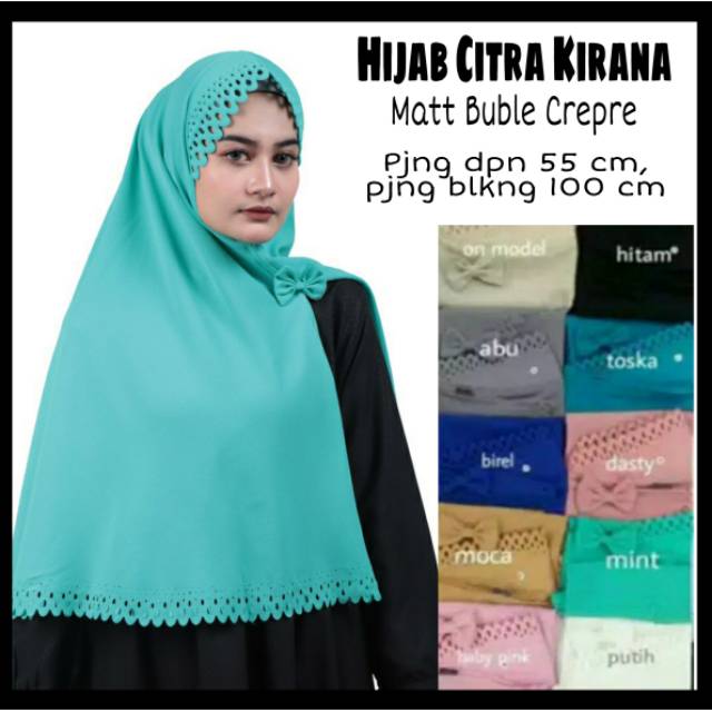 Fashion muslim atasan wanita kerudung Jilbab hijab instan Syari Bergo Citra Kirana