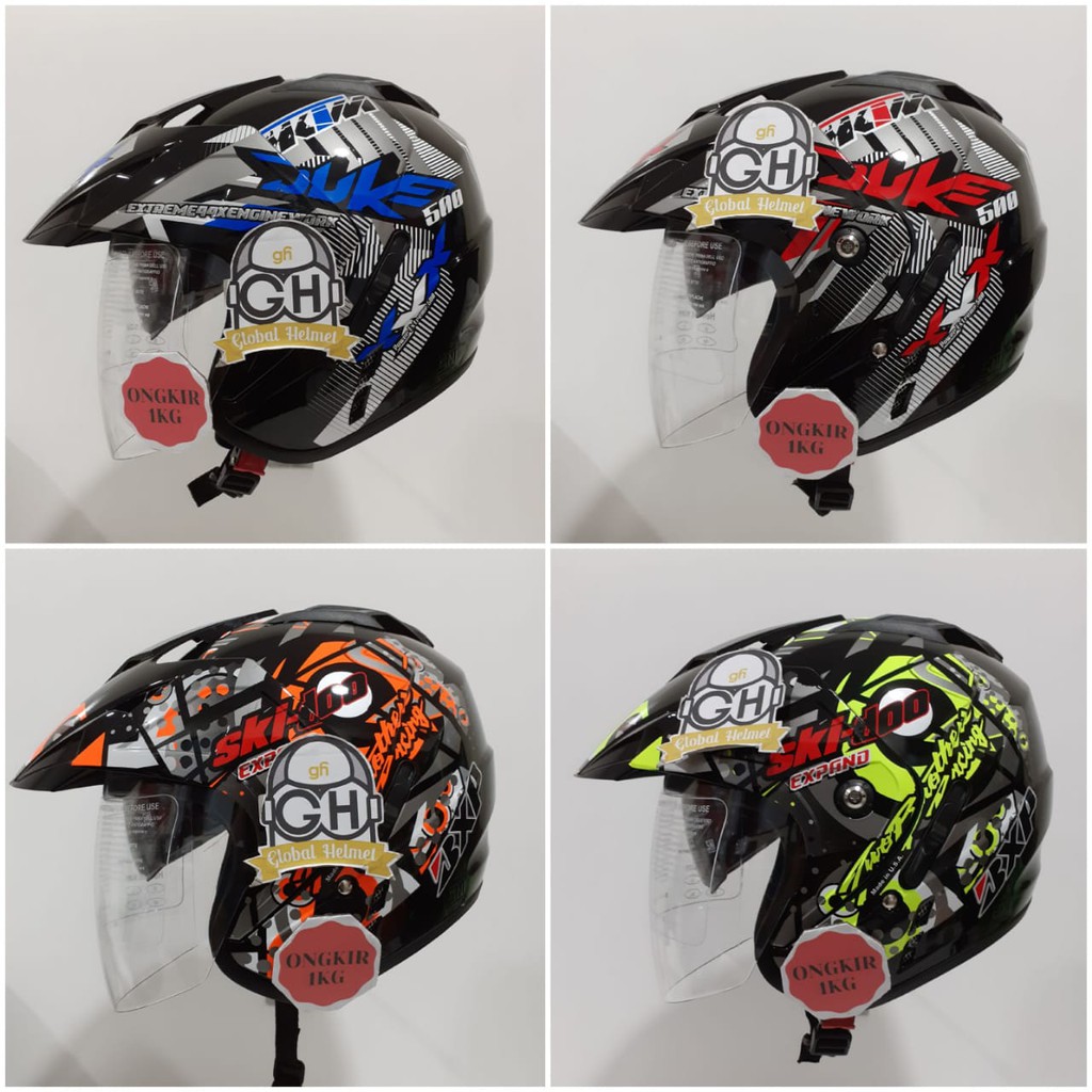 HELM DUA KACA MURAH HELM DOUBLE VISOR MURAH HELM DEWASA MURAH