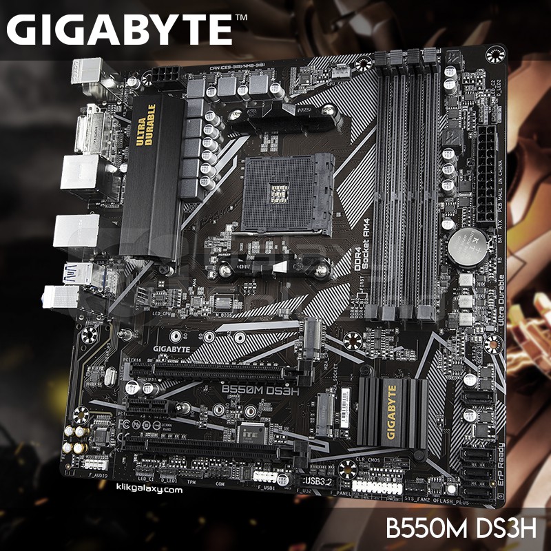 Gigabyte B550M DS3H (AMD AM4, B550, DDR4) Motherboard