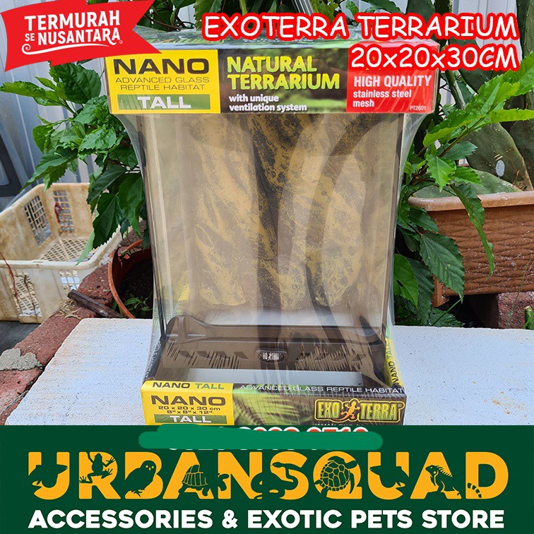 EXOTERRA NANO TERRARIUM 20x20x30CM DART FROG REPTILE GECKO BALL PHYTON