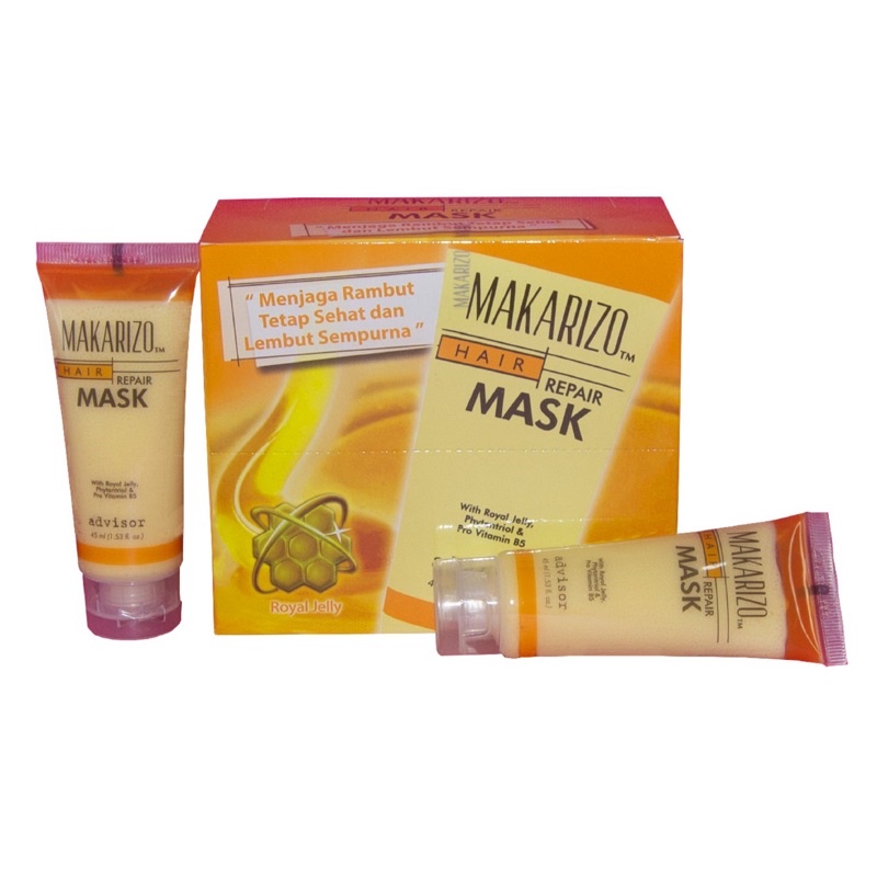 `ღ´ PHINKL `ღ´ MΛKΛЯIZӨ Makarizo hair mask tube 45 ml masker rambut keratin untuk rambut kering kusam bercabang