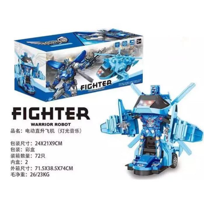 Mainan Anak Laki Laki Robot Robotan Transformers Tobot X Y Jadi Mobil Mobilan Helikopter Heli BT57