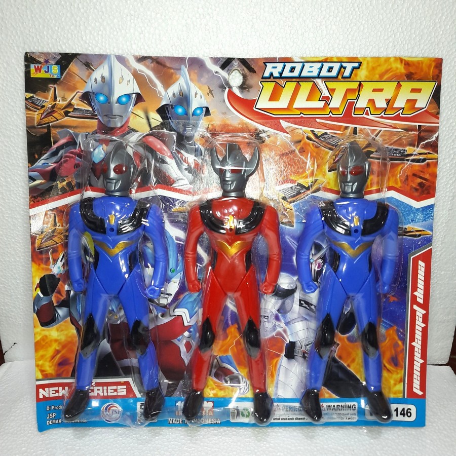 MAINAN ROBOT ULTRAMAN 1SET 3PCS MAINAN ROBOT MAINAN MURAH KADO