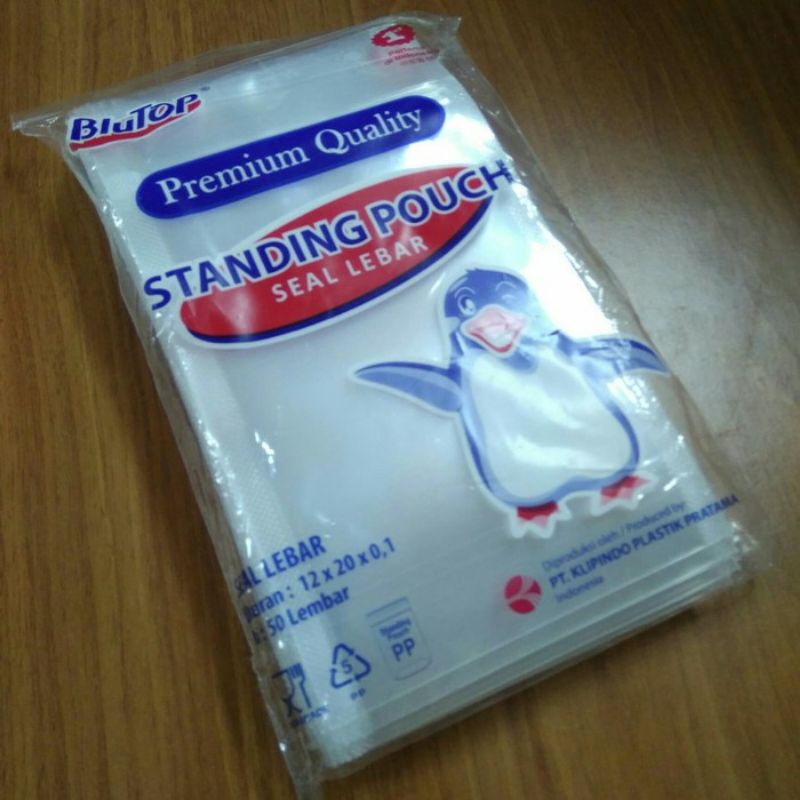 

standing pouch 12x20 zip lock seal lebar